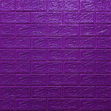 Самоклеюча декоративна 3D панель Цегла Фіолетова 700х770х5мм (016-5) SW-00000150