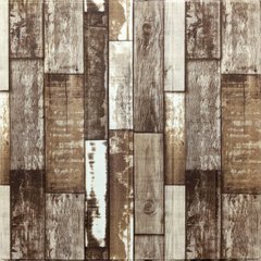 Самоклеюча декоративна 3D панель коричневе дерево 700x770x5мм (049) SW-00000152