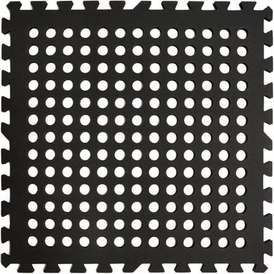 Підлога пазл перфорована - модульне покриття чорне 625x625x10мм (МР50) SW-00000660