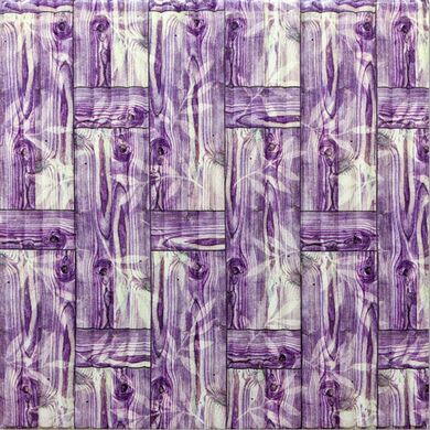 Самоклеюча декоративна 3D панель бамбукова кладка фіолет 700х700х8мм (051)