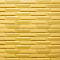 Самоклеюча декоративна 3D панель жовто-пісочна кладка 770х700х7 мм (032) SW-00000010