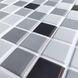 Декоративна ПВХ панель чорно-біла мозаїка 960х480х4мм (1181) SW-00001432