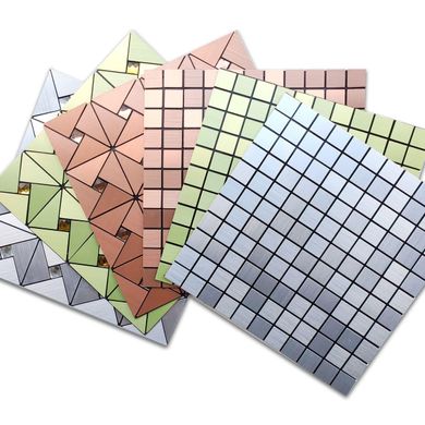 Самоклеюча алюмінієва плитка мідна мозаїка 300х300х3мм SW-00001157
