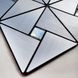 Самоклеюча алюмінієва плитка срібло зі стразами 300х300х3мм SW-00001325 (D)