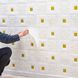 Самоклеюча декоративна настінно-стельова 3D панель фігури з золотом 700х700х5мм (314) SW-00000755